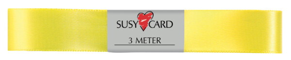 SUSY CARD Geschenkband "Doppelsatin", 15 mm x 3 m, gelb