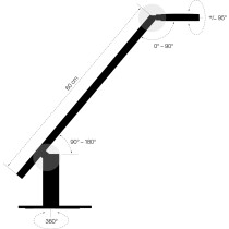 LUCTRA LED-Tischleuchte TABLE LITE, Standfuß, schwarz