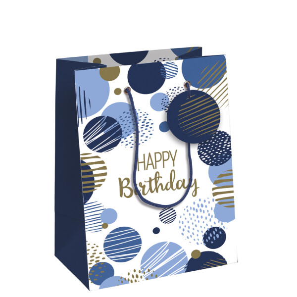 Clairefontaine Geschenktüte "Happy Birthday blau", klein