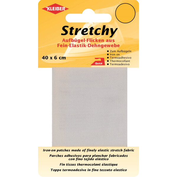 KLEIBER Stretchy-Bügel-Flicken, 400 x 60 mm, hellgrau