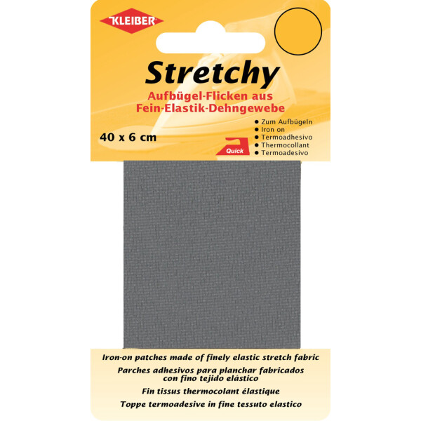 KLEIBER Stretchy-Bügel-Flicken, 400 x 60 mm, hellgrau