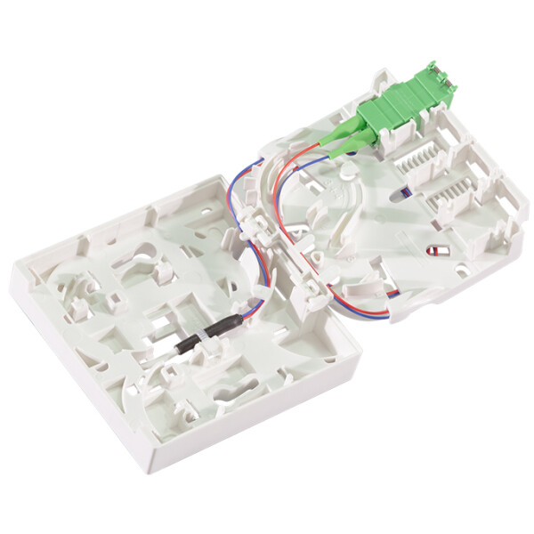 LogiLink FTTH Spleißbox, 1x LCD APC, 60 m Verlegekabel, weiß