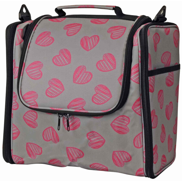 KLEIBER Garn- & Strickzubehör-Tasche "Punkte", pink weiß