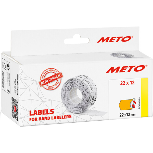 METO Etiketten f&uuml;r Preisauszeichner, 26 x 12 mm, orange