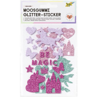 folia Moosgummi Glitter-Sticker "Unicorn"
