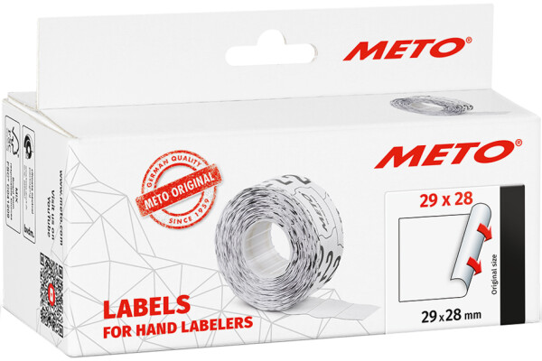 METO Etiketten für Preisauszeichner, 29 x 28 mm, weiß