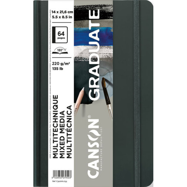 CANSON Skizzenbuch GRADUATE Mixed Media, 140 x 216 mm