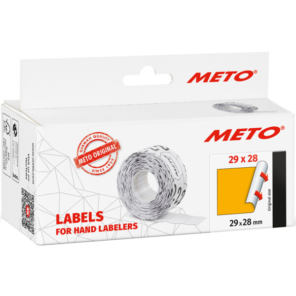 METO Etiketten für Preisauszeichner, 29 x 28 mm, orange