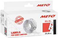 METO Etiketten für Preisauszeichner, 29 x 28 mm, rot