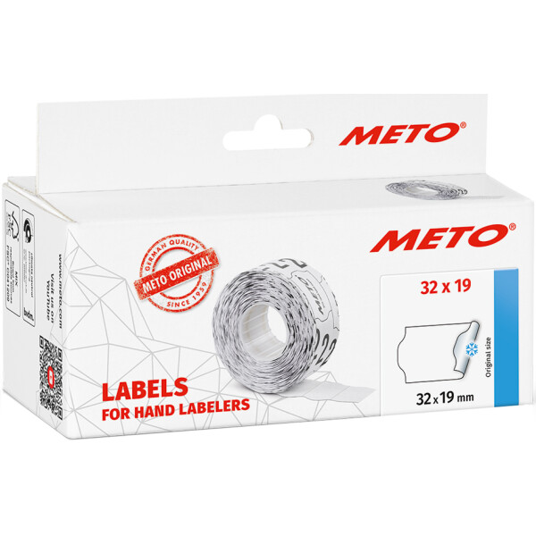METO Etiketten für Preisauszeichner, 22 x 16 mm, weiß