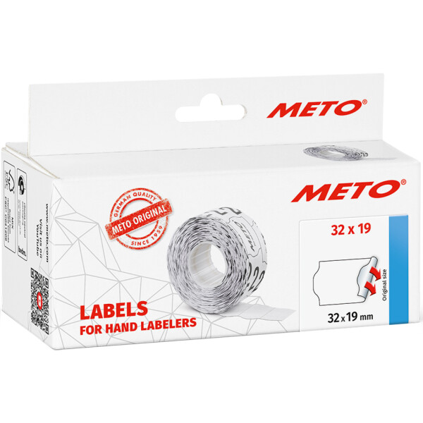 METO Etiketten f&uuml;r Preiauszeichner, 22 x 16 mm, wei&szlig;