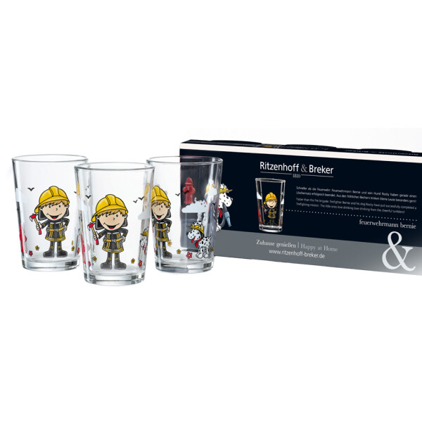 Ritzenhoff &amp; Breker Trinkglas FEUERWEHRMANN BERNIE, 3er Set