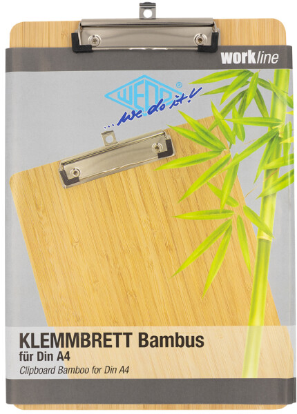 WEDO Klemmbrett, aus Bambus, DIN A4 hoch