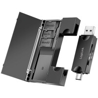 LogiLink USB 3.2 Gen1 Card Reader, mit Kartenaufbewahrung