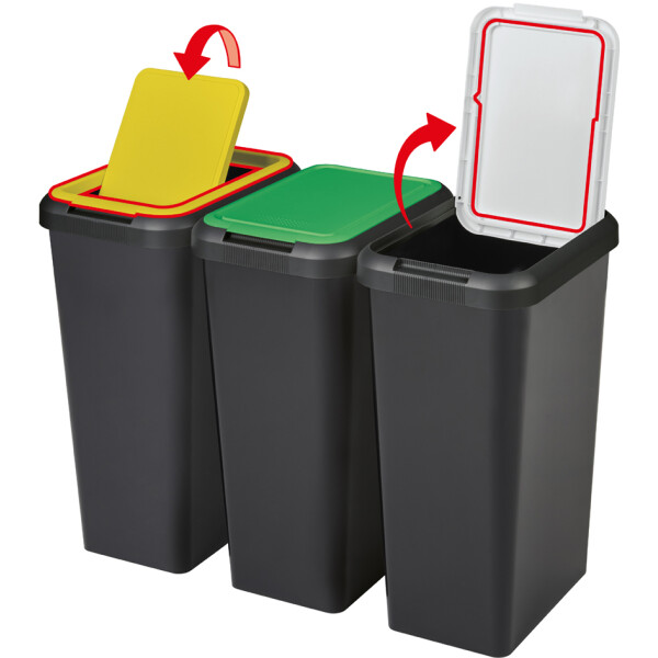 CEP M&uuml;lltrennungsbeh&auml;lter Touch&amp; Lift, 45 Liter, gr&uuml;n
