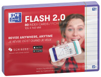 Oxford Karteikarten "Flash 2.0", 105 x 148 mm, kariert, weiß
