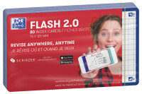 Oxford Karteikarten "Flash 2.0", 75 x 125 mm, liniert, lila