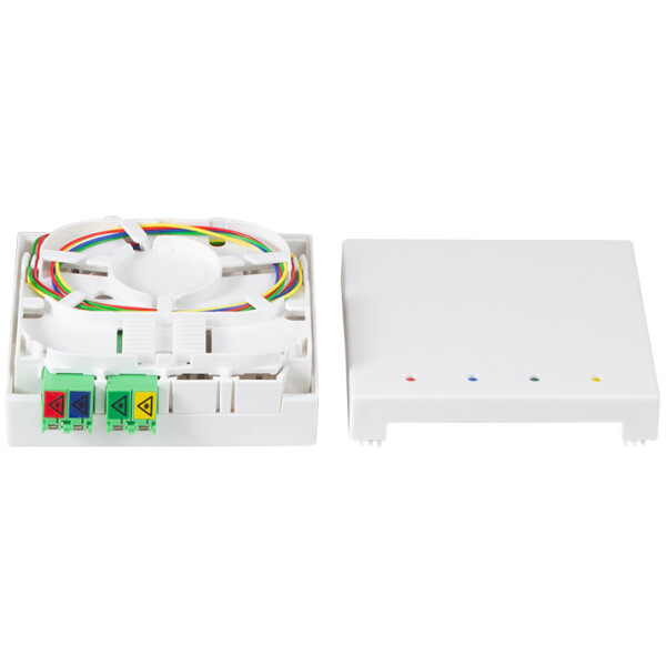 LogiLink FTTH Spleißbox, 2x LCD APC, 40 m Verlegekabel, weiß