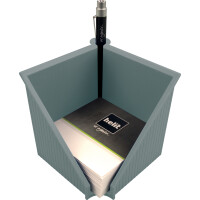 helit Zettelbox "the green cube line", lichtgrau
