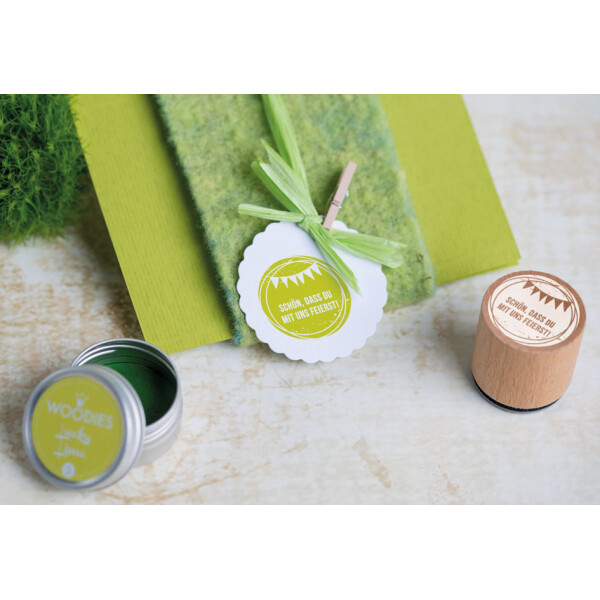 COLOP Motiv-Stempel Woodies "Wir feiern am..."