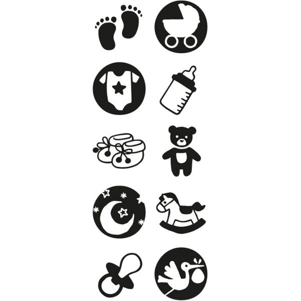 COLOP Motivstempel-Set "LITTLE NIO" Baby, weiß