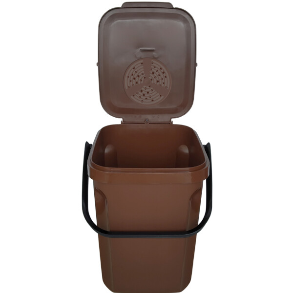 CEP Abfalleimer f&uuml;r Biom&uuml;ll "Organic Green", 10 Liter, braun