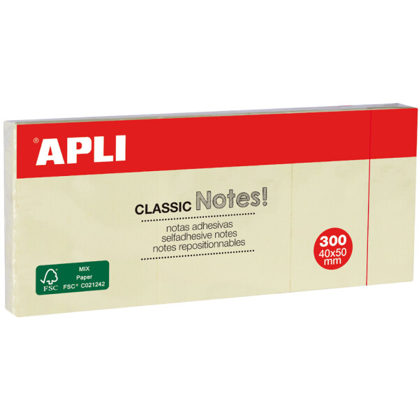 APLI Haftnotizen "CLASSIC Notes!", 125 x 75 mm, gelb