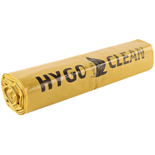HYGOCLEAN LDPE-M&uuml;lls&auml;cke Light, 240 Liter, 40 my, gelb