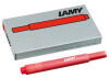 LAMY Großraum-Tintenpatronen T10, rot, im Blister