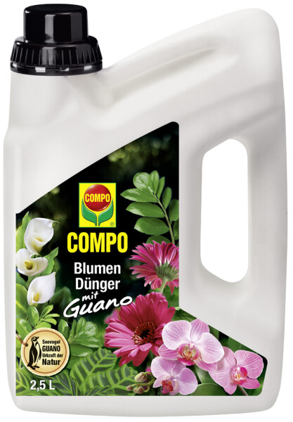 COMPO Blumendünger mit Guano, 2,5 Liter Kanister