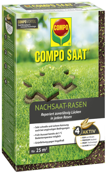 COMPO SAAT Nachsaat-Rasen, 1 kg für 50 qm