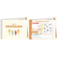 ROTH Einladungskarten-Set "Einschulung" mit Glitzereffekt