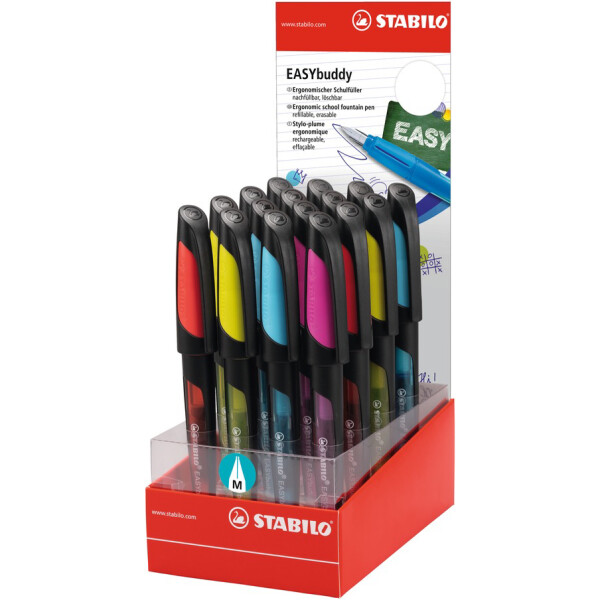 STABILO Füllhalter EASYbuddy M, Rechtshänder, 16er Display