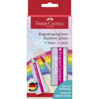 FABER-CASTELL Glitzer-Gel Regenbogen, 2 Tuben à 12 ml