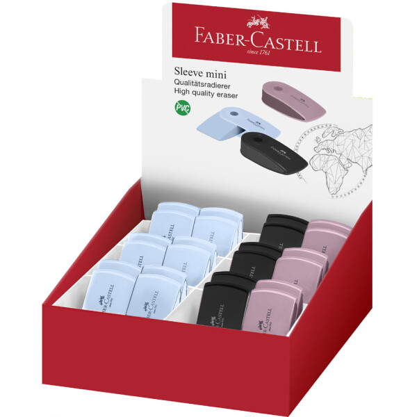 FABER-CASTELL Kunststoff-Radierer SLEEVE MINI, sortiert