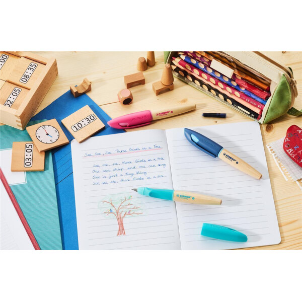 STABILO Füllhalter EASYbirdy Timber R, Rechtshänder, grün