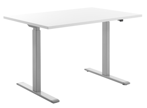 Topstar Sitz- Steh-Schreibtisch, (B)1.600 mm, grau ahorn