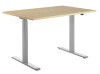 Topstar Sitz- Steh-Schreibtisch, (B)1.600 mm, grau ahorn