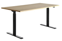 Topstar Sitz- Steh-Schreibtisch, (B)1.600 mm, schwarz ahorn