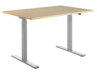 Topstar Sitz- Steh-Schreibtisch, (B)1.200 mm, grau ahorn