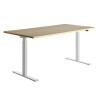 Topstar Sitz- Steh-Schreibtisch, (B)1.600 mm, weiß ahorn