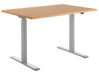 Topstar Sitz- Steh-Schreibtisch, (B)1.200 mm, grau buche