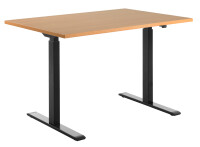 Topstar Sitz- Steh-Schreibtisch, (B)1.200 mm, schwarz buche