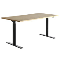 Topstar Sitz- Steh-Schreibtisch, (B)1.200 mm, schwarz grau