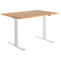 Topstar Sitz- Steh-Schreibtisch, (B)1.800 mm, weiß buche
