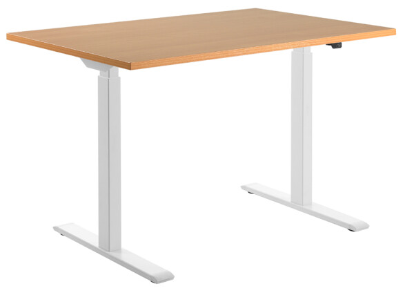 Topstar Sitz- Steh-Schreibtisch, (B)1.200 mm, weiß buche
