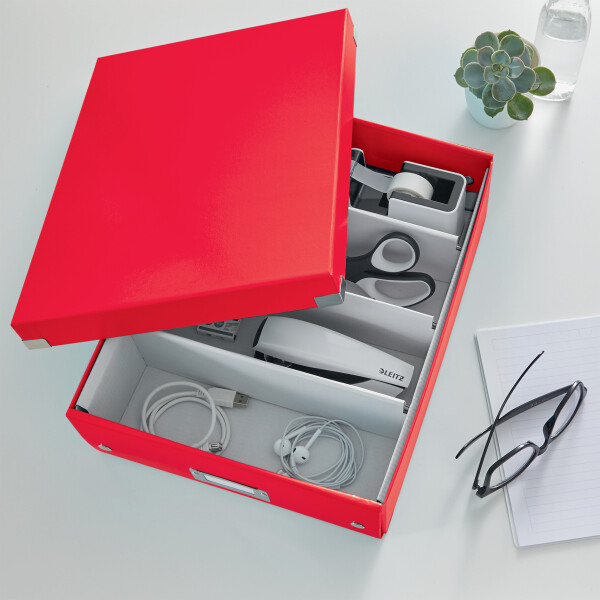 LEITZ Organisationsbox Click & Store WOW, groß, rot