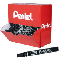 Pentel Permanent-Marker N60, schwarz, Promopack 30+6 GRATIS