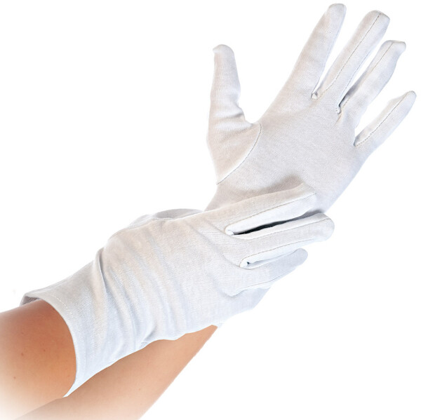 HYGOSTAR Baumwoll-Handschuh Blanc, S, weiß