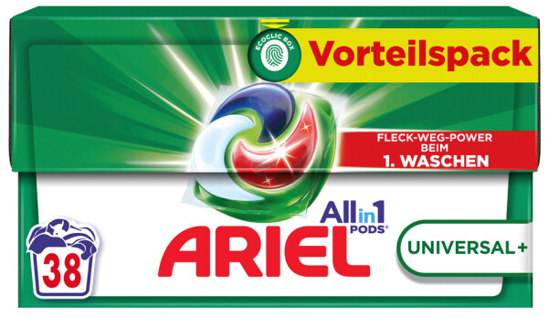 ARIEL Waschmittel Pods All-in-1 Universal+, 30 WL